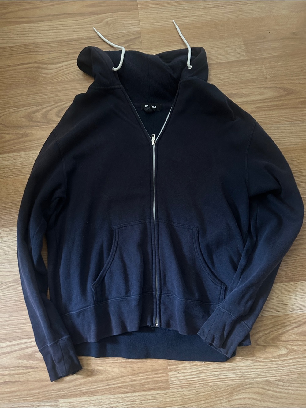 H&M Men's Navy Full-Zip Hoodie Sweater